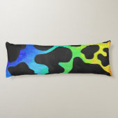 Coussins Longs Cow Black et Rainbow Stuff (Dos)