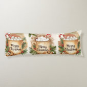 Coussins Longs Cozy cocoa merry Christmas holly cookie warm  (Dos)