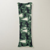 Coussins Longs Cozy Moose and Pines Forest Green (Devant (Vertical))