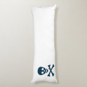 Coussins Longs Crâne Denim (Dos (Vertical))