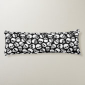 Coussins Longs Crânes dans le motif noir d'arrière - plan (Dos)