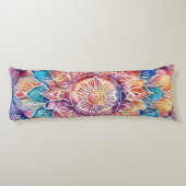 Coussins Longs Cravate arc-en-ciel Mandala (Dos)