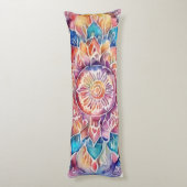 Coussins Longs Cravate arc-en-ciel Mandala (Dos (Vertical))