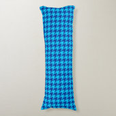 Coussins Longs Crayon Bleu Nuit à Carreaux Houndstooth (Devant (Vertical))