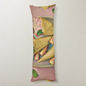 Coussins Longs Crème glacée aux fraises (Dos (Vertical))