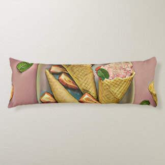 Coussins Longs Crème glacée aux fraises