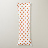 Coussins Longs Crochets orange sur blanc (Devant (Vertical))