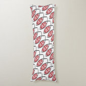 Coussins Longs Croire le poisson - Rouge (Devant (Vertical))