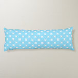 Coussins Longs Croix blanche sur le bleu bébé<br><div class="desc">Croix blanche sur le bleu bébé</div>