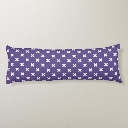 Coussins Longs Croix blanches sur ultra violet (Dos)