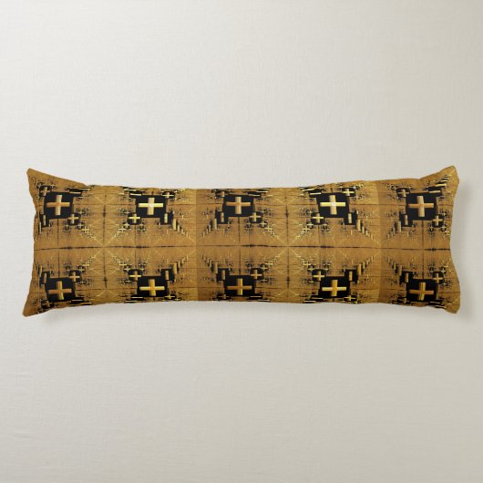 Coussins Longs Croix d'or fractée (Devant)