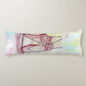 Coussins Longs Croquis de chaussures en ballet mignonne Aquarelle (Devant)