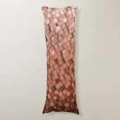 Coussins Longs "Cube 3D géométrique Mocha Mousse tendance (Devant (Vertical))