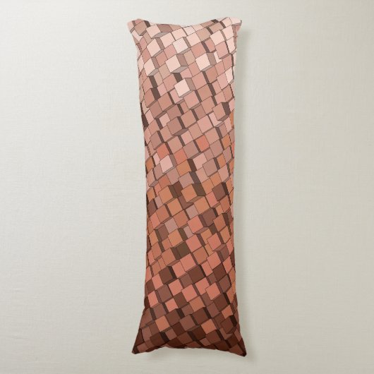 Coussins Longs "Cube 3D géométrique Mocha Mousse tendance (Devant (Vertical))