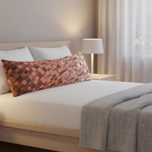 Coussins Longs "Cube 3D géométrique Mocha Mousse tendance