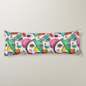 Coussins Longs Cubisme moderne Abstrait Artsy Femme Visages (Dos)