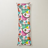 Coussins Longs Cubisme moderne Abstrait Artsy Femme Visages (Dos (Vertical))