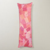 Coussins Longs Cubisme orange rose Motif Abstrait (Dos (Vertical))