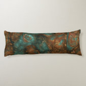 Coussins Longs Cuivre et pierre turquoise Abstrait (Dos)