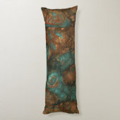 Coussins Longs Cuivre et pierre turquoise Abstrait (Dos (Vertical))