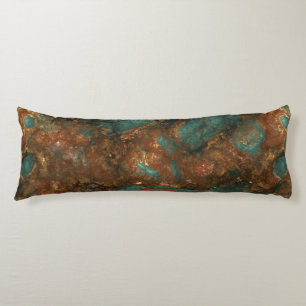 Coussins Longs Cuivre et pierre turquoise Abstrait