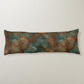 Coussins Longs Cuivre et pierre turquoise Abstrait (Dos)