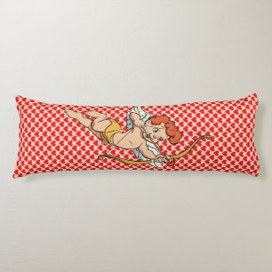 Coussins Longs Cupidon de la Saint-Valentin vintage/rétro
