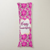 Coussins Longs Custom and personalized pink floral  (Devant (Vertical))
