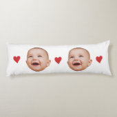 Coussins Longs Custom Cute Baby Face One Photo (Dos)