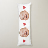 Coussins Longs Custom Cute Baby Face One Photo (Dos (Vertical))
