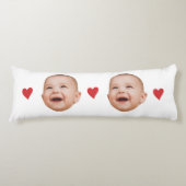 Coussins Longs Custom Cute Baby Face One Photo (Devant)