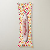 Coussins Longs Custom Orange Floral Cherry Pattern  (Devant (Vertical))