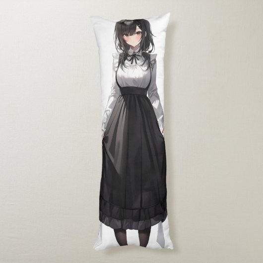 Coussins Longs Cute Anime Maid (Dos (Vertical))