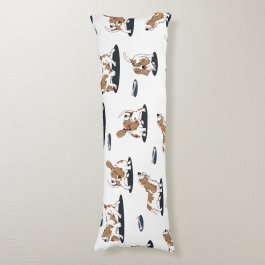 Coussins Longs Cute Basset Hounds (Devant (Vertical))