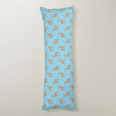 Coussins Longs Cute Buck Deer Motif Brown en bleu clair (Dos (Vertical))