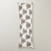 Coussins Longs Cute chocolat Labrador Retriever Chien Aquarelle (Devant (Vertical))