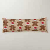 Coussins Longs Cute Christmas Gingerbread Homme Cookies Kraft (Dos)