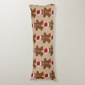 Coussins Longs Cute Christmas Gingerbread Homme Cookies Kraft (Devant (Vertical))