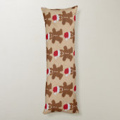 Coussins Longs Cute Christmas Gingerbread Homme Cookies Kraft (Dos (Vertical))