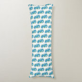 Coussins Longs Cute créature marine - Seahorse (Devant (Vertical))