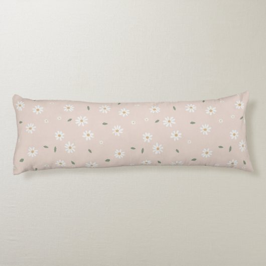 Coussins Longs Cute Daisies Floral Blossoms & Greenery (Dos)