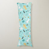 Coussins Longs Cute Easter Bunny Pattern Kawaii Rabbits Eggs  (Devant (Vertical))