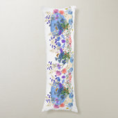 Coussins Longs Cute Fall Citrouille Pastel Blue Botanical Aquarel (Devant (Vertical))