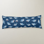 Coussins Longs Cute Great White Sharks Motif Océan (Dos)