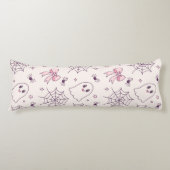 Coussins Longs Cute Halloween Ghost & Spiderweb Motif (Devant)