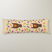 Coussins Longs Cute Halloween Rat et Citrouille (Dos)