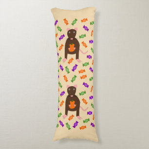 Coussins Longs Cute Halloween Rat et Citrouille