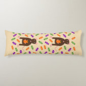 Coussins Longs Cute Halloween Rat et Citrouille (Devant)