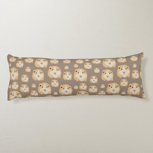 Coussins Longs Cute Hamster Motif Brown (Dos)