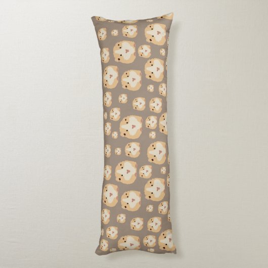 Coussins Longs Cute Hamster Motif Brown (Dos (Vertical))